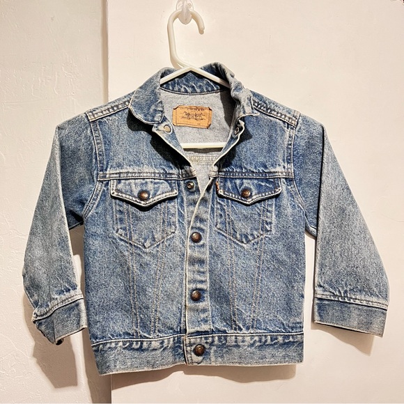 Levi's Kids Blue Jean Jacket vintage USA :BOX OW4 - Picture 1 of 16